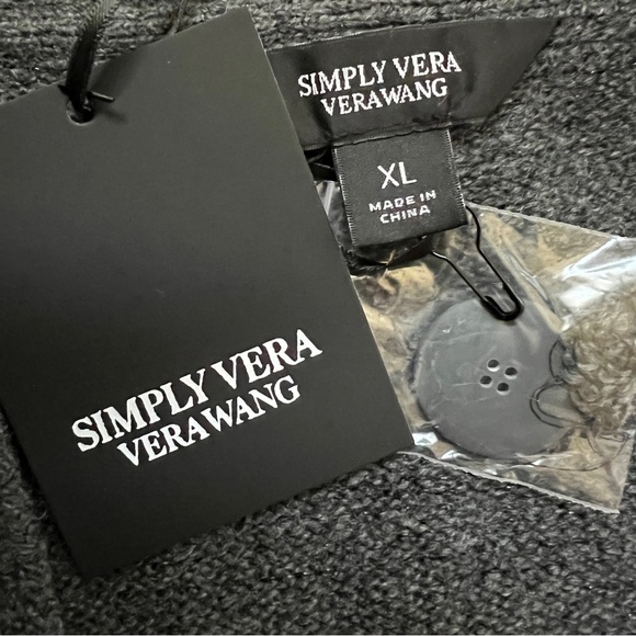 Vera Wang Cable Knit Fur Trimmed Cardigan Sweater - Picture 9 of 13